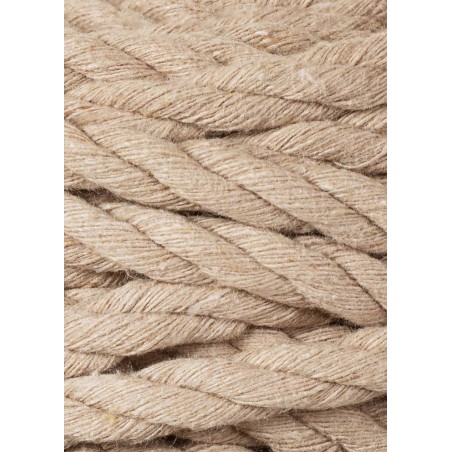Piaskowy sznurek do makramy 3ply 9mm 30m Bobbiny