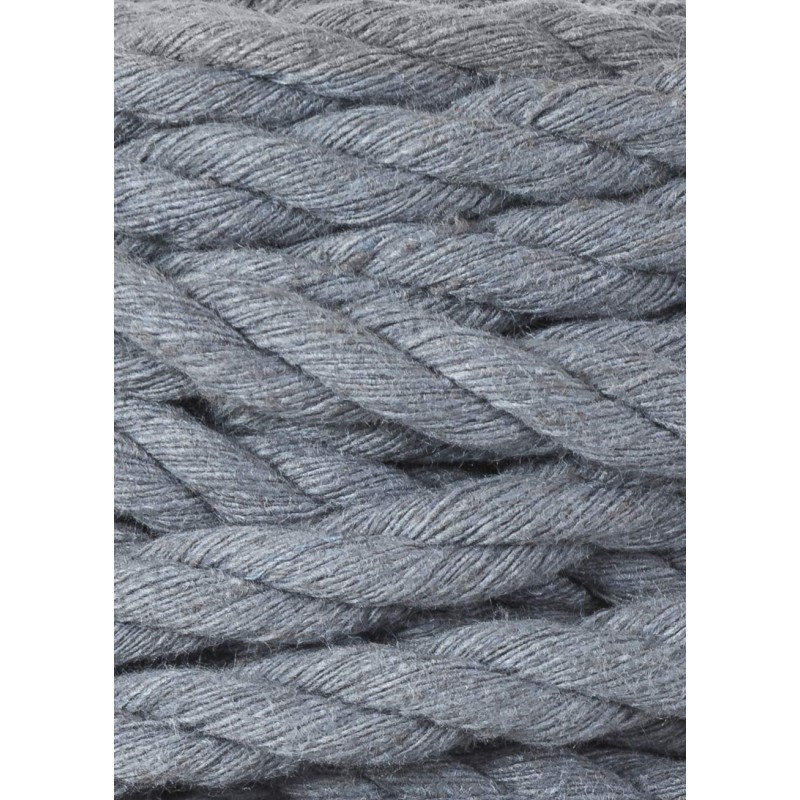 Steel 3ply macrame cotton rope 9mm 30m Bobbiny