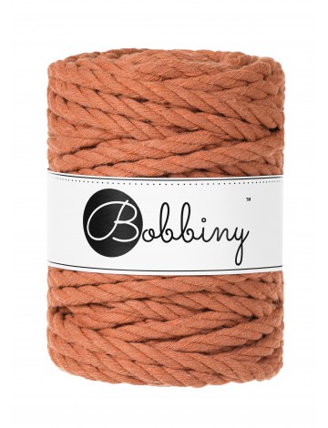 Terracotta 3ply macrame cotton rope 9mm 30m Bobbiny