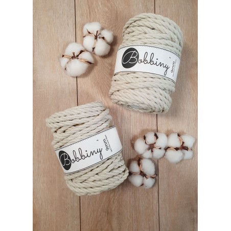Beżowy sznurek do makramy 3PLY 9mm 30m Bobbiny