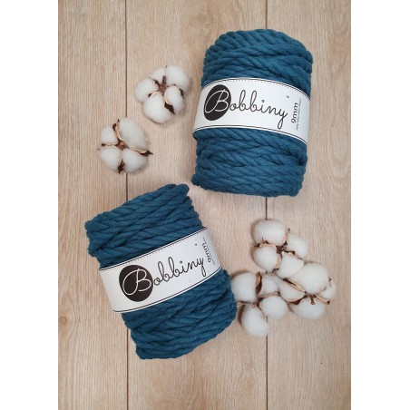 Peacock Blue | Corde torsadée 3ply  9mm 100m | Bobbiny