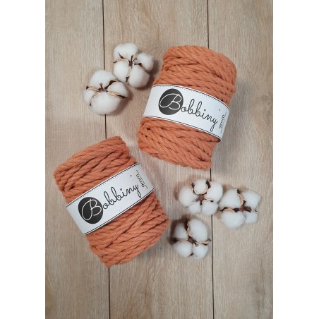 Terracotta | Corde torsadée 3ply  9mm 100m | Bobbiny
