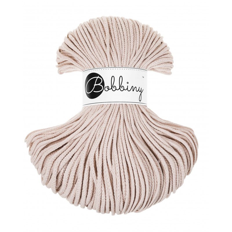 Nude Braided cord 3mm 100m Bobbiny