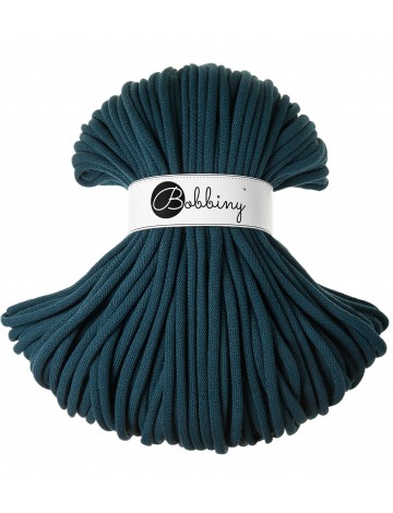 Peacock blue cotton cord 100m 9mm - BOBBINY Jumbo