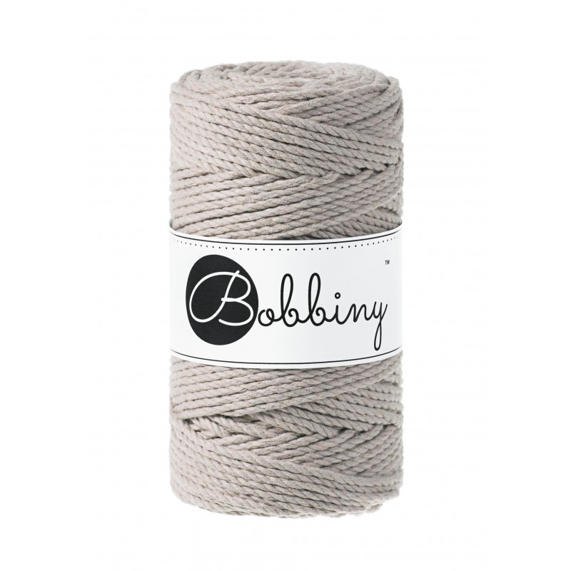 Pearl Makramee-Schnur 3ply 3 mm 100m Bobbiny