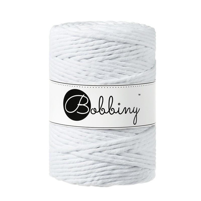White Macrame Cord 5mm 100m - BOBBINY