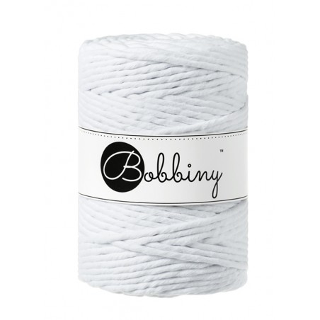 White Macrame Cord 5mm 100m - BOBBINY
