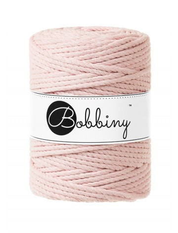 Pastel Pink 3ply Macrame Rope 5mm 100m | BOBBINY