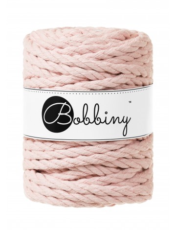 Pastel Pink 3ply Macrame Rope 9mm 30m | BOBBINY