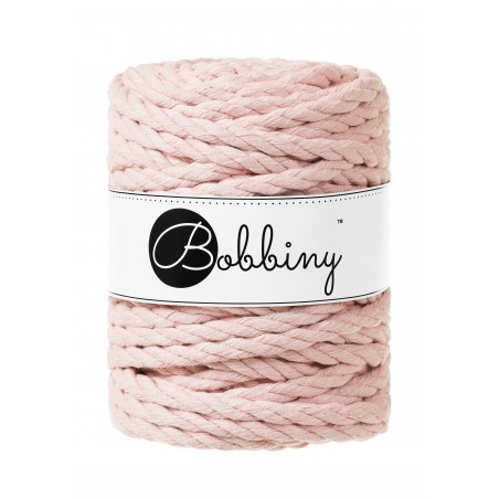 Pastel Pink 3ply Macrame Rope 9mm 30m | BOBBINY