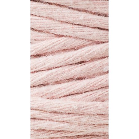 Pastel Pink single twist macrame cotton cord 1.5mm 100m | BOBBINY Junior
