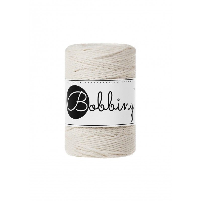 Naturalny sznurek do makamy 3ply 1.5mm 100m | Bobbiny