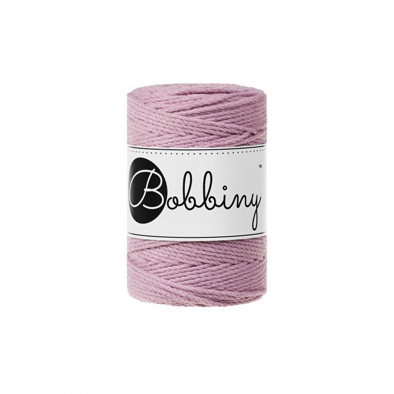 Dusty Pink makramee-kordel 3ply 1.5mm 100m | Bobbiny