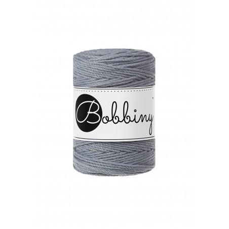 Steel macrame cotton rope 3ply 1.5mm 100m | Bobbiny