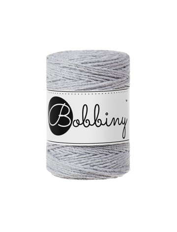 Light Grey macrame cotton rope 3ply 1.5mm 100m | Bobbiny