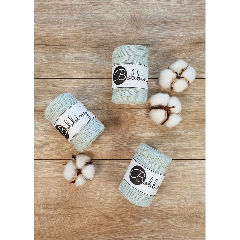 Mleczny Zielony sznurek do makamy 3ply 1.5mm 100m | Bobbiny