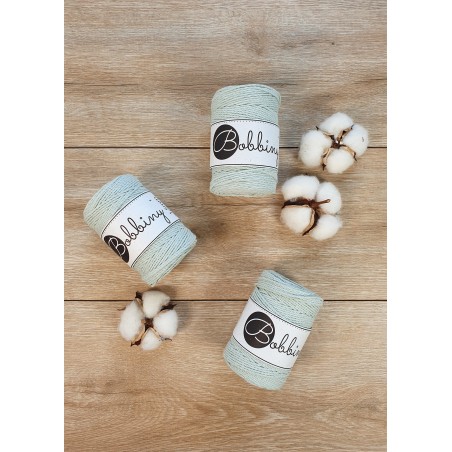 Mleczny Zielony sznurek do makamy 3ply 1.5mm 100m | Bobbiny