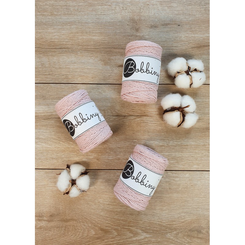 Pastelowy Róż sznurek do makamy 3ply 1.5mm 100m | Bobbiny