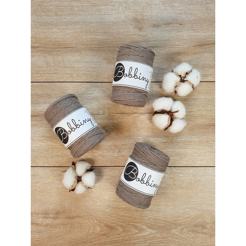 Kawowy sznurek do makamy 3ply 1.5mm 100m | Bobbiny