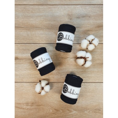 Czarny sznurek do makamy 3ply 1.5mm 100m | Bobbiny