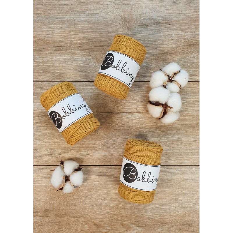Mustard | Corde torsadée 3ply 1.5mm 100m | Bobbiny