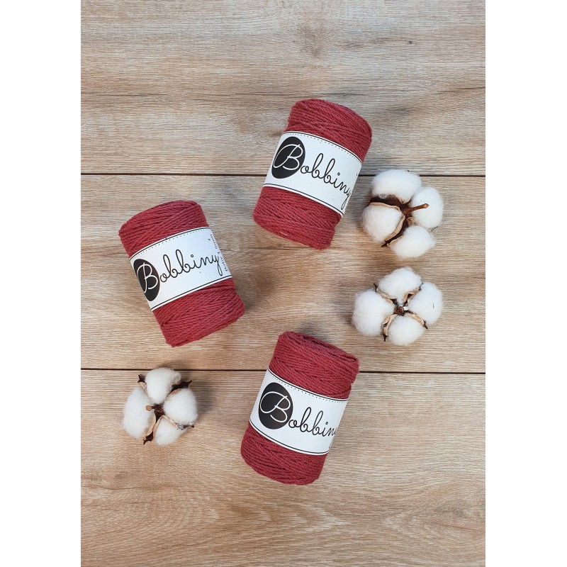 Wild Rose | Corde torsadée 3ply 1.5mm 100m | Bobbiny