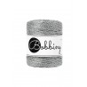 Metaliczne Srebro 3ply sznurek do makramy 3mm 100m| BOBBINY