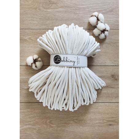Off White cotton cord 9mm jumbo 100m | BOBBINY