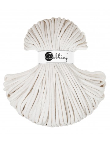 Off White cotton cord 9mm jumbo 100m | BOBBINY