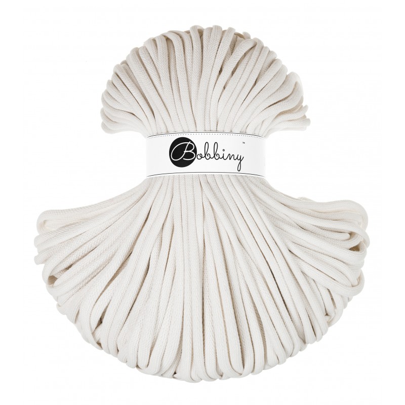 Off White cotton cord 9mm jumbo 100m | BOBBINY