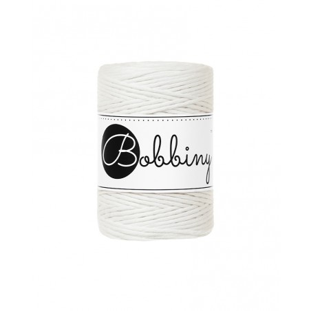 Off White single twist macrame cotton cord 1.5mm 100m | BOBBINY