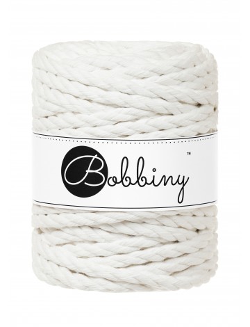 Off White 3ply Macrame Rope 9mm 30m | BOBBINY