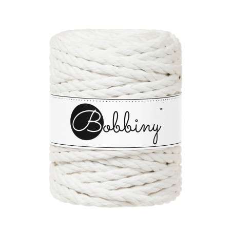 Off White 3ply Macrame Rope 9mm 30m | BOBBINY