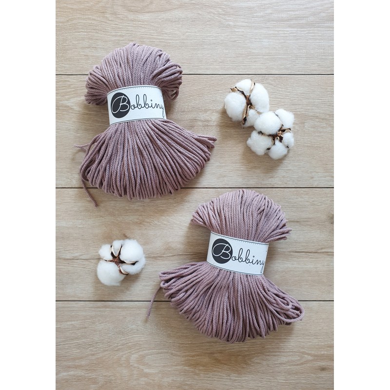 Mauve sznurek pleciony 3mm 100m | Bobbiny