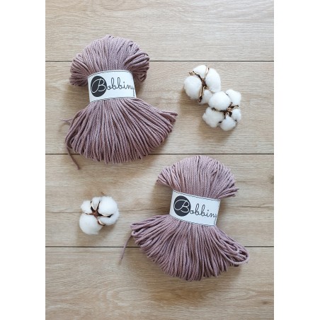 Mauve cotton cord 3mm 100m | BOBBINY