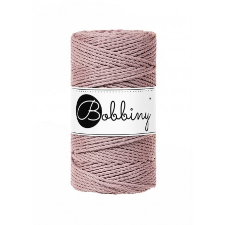 Mauve Makramee-Kordel 3ply 3 mm 100m | Bobbiny