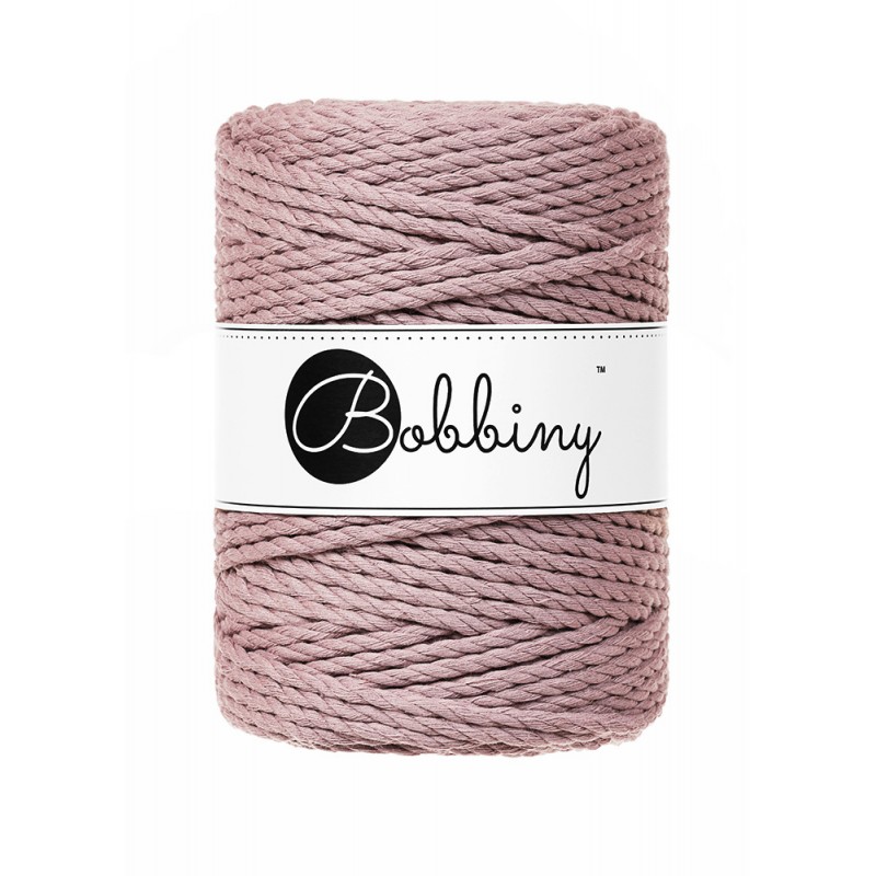 Mauve Makramee-Kordel 3ply 5 mm 100m | BOBBINY
