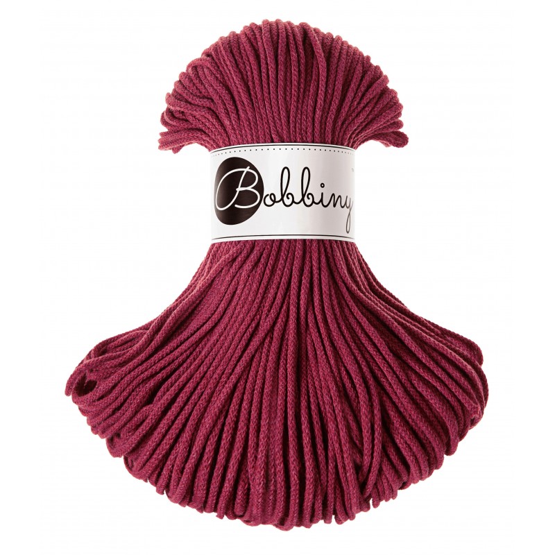 Wine red cotton cord 3mm 100m | BOBBINY