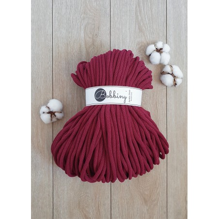 Wine Red cotton cord 9mm jumbo 100m | BOBBINY