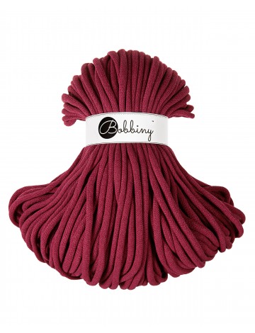 Wine Red cotton cord 9mm jumbo 100m | BOBBINY