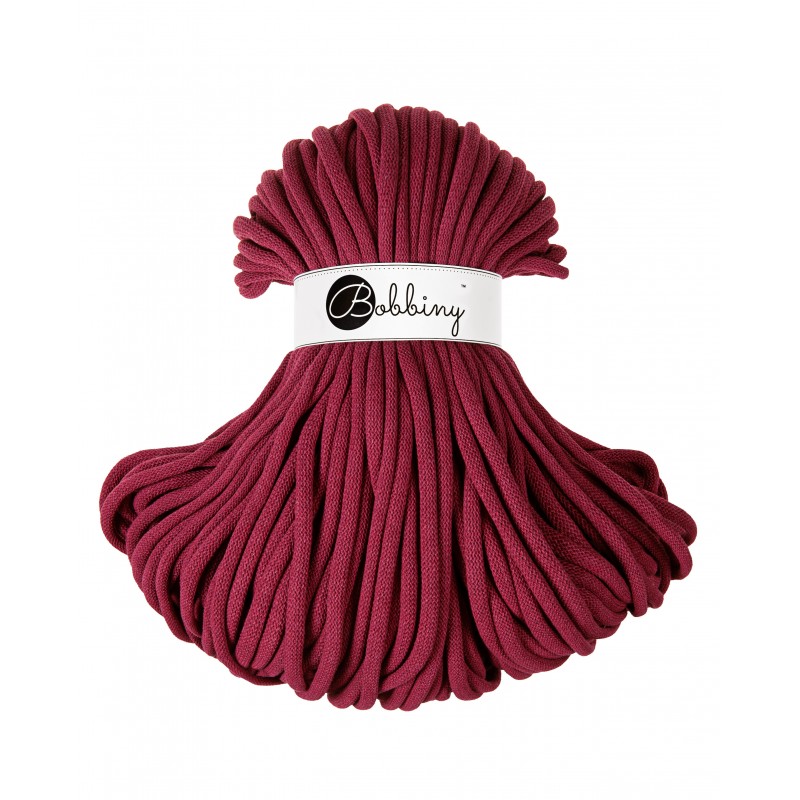 Wine Red cotton cord 9mm jumbo 100m | BOBBINY
