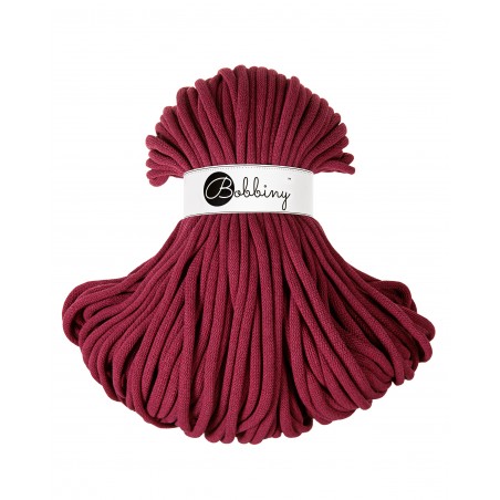 Wine Red cotton cord 9mm jumbo 100m | BOBBINY