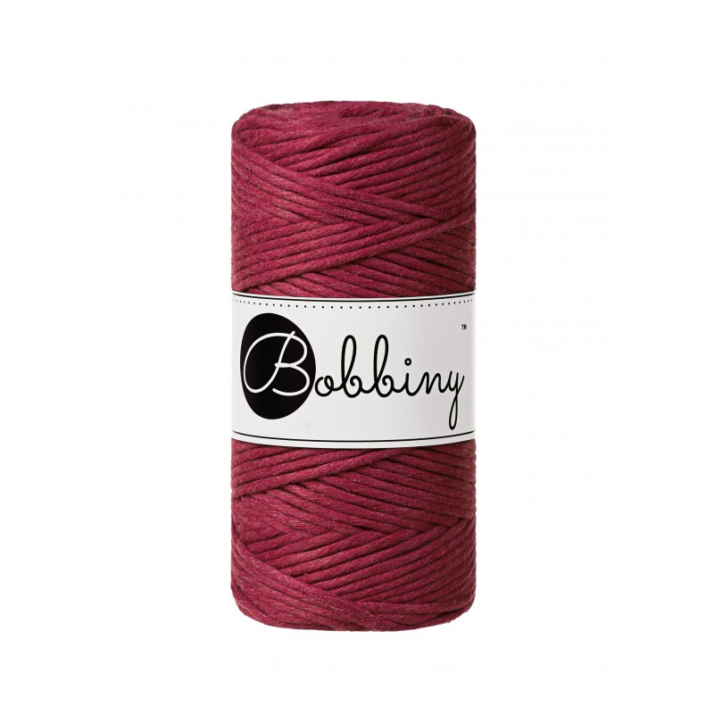 Wine Red | corde pour macramé 3mm 100m | BOBBINY