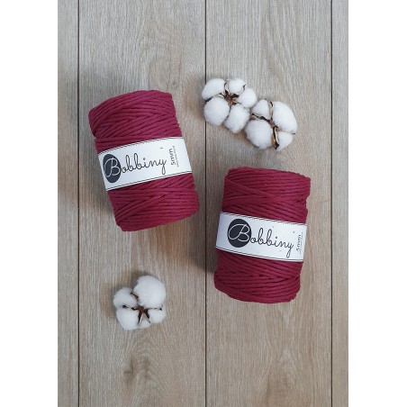 Wine Red Makramee-Kordel 5 mm 100m | Bobbiny