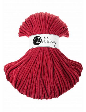 Czerwony Sznurek pleciony 5mm 100m Bobbiny