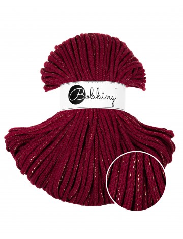Golden Wine Red Baumwollkordel 5mm 100m | BOBBINY