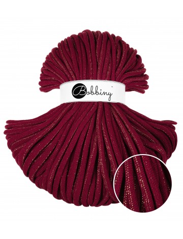 Golden Wine Red cotton cord 9mm jumbo 100m | BOBBINY