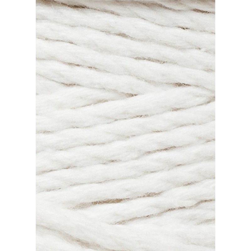 Off White macrame cotton rope 3ply 1.5mm 100m | Bobbiny