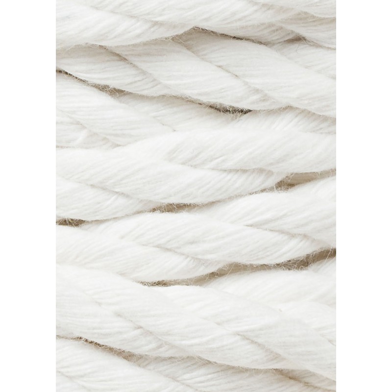 Off White 3ply Macrame Rope 9mm 30m | BOBBINY