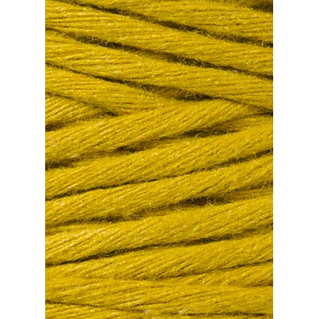 Spicy Yellow single twist macrame cotton cord 1.5mm 100m | BOBBINY